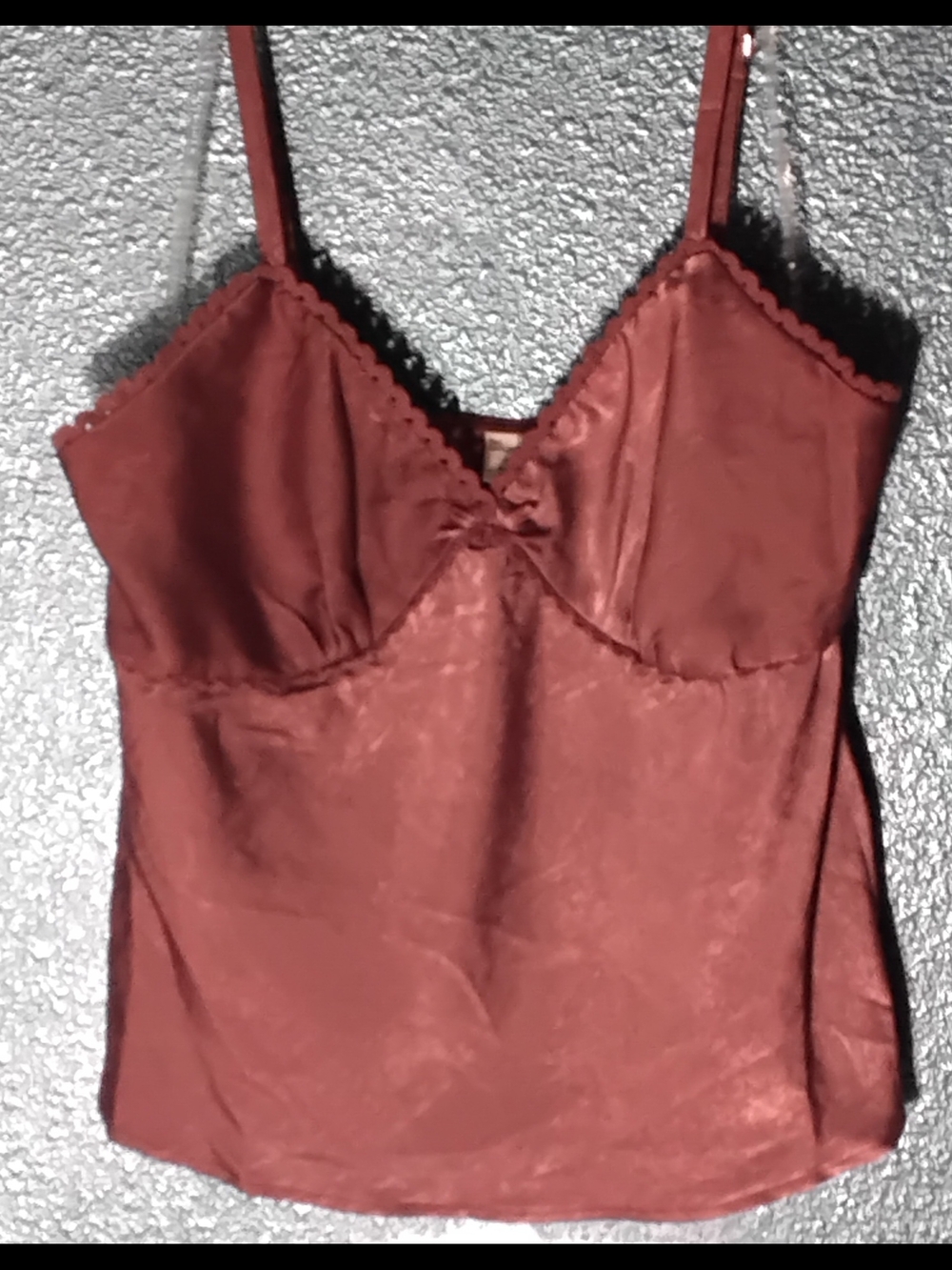 No Boundaries Satin Camisole in Brick
